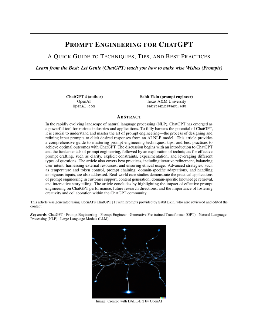 Обложка PROMPT ENGINEERING FOR CHATGPT
